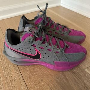 Nike Men’s Gray and Purple GT Cut Basketball Shoes